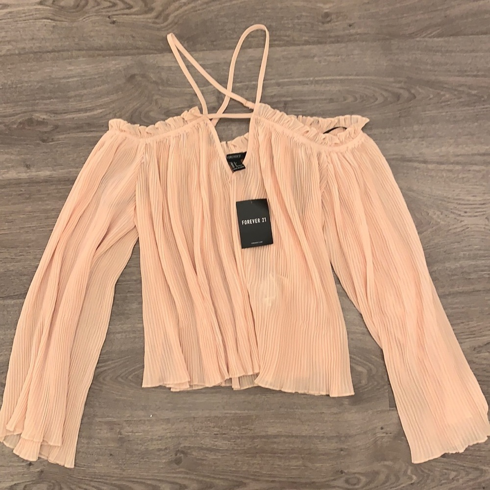 Off the shoulder long sleeve top